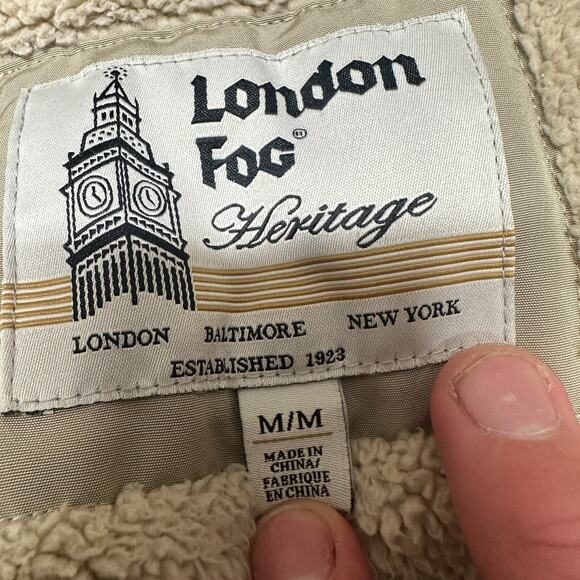 London Fog Heritage Jacket Womens Medium Gray Long Sleeves Front‎ Pockets Hooded - Picture 3 of 11